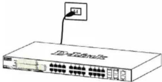 D-LINK DGS-1210-52MP - Schritt 3 – An die Stromversorgung anschließen - 1