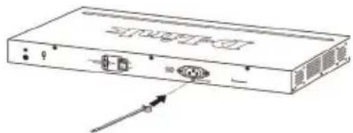 D-LINK DGS-1210-52MP - Установка фиксатора для кабеля питания - 1