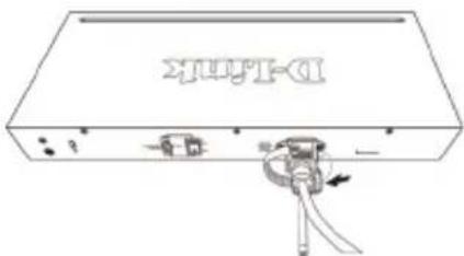 D-LINK DGS-1210-52MP - Installation du dispositif de retenue du cordon d'alimentation - 4
