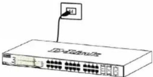 D-LINK DGS-1210-52MP - Fase 3 – Collegamento del cavo di alimentazione CA - 1