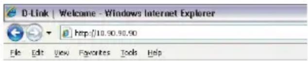 D-Link | Welcome - Windows Internet Explorer http://10.90.90.90 File Edit View Favorites Tools Help