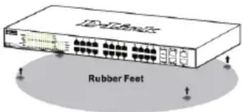 D-LINK DGS-1210-52MP - Установка на стол или поверхность - 1
