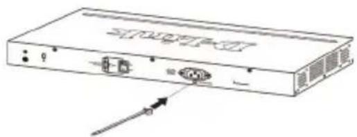 D-LINK DGS-1210-52MP - Installing Power Cord Retainer - 1