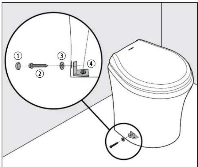 DOMETIC 4310 - Fixation des cuvettes de toilette série 6500 - 1