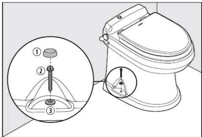 DOMETIC 4310 - Fixation des cuvettes de toilette séries 4300 et 4400 - 1