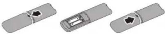 PHILIPS Evnia 27M2N3200S - Pour installer ou remplacer les piles : - 1
