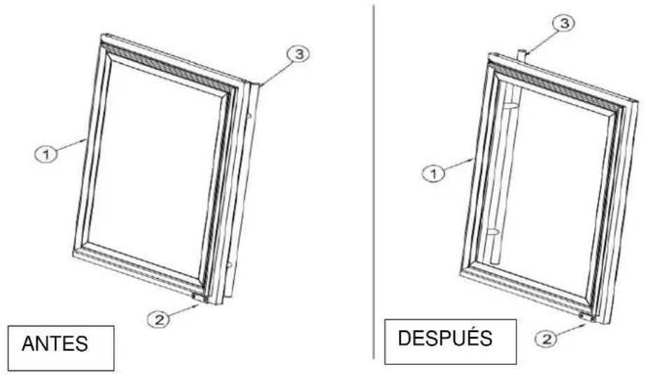 AVINTAGE AVI110DZB1 - Cambiar la posición del detector de puertas - 1