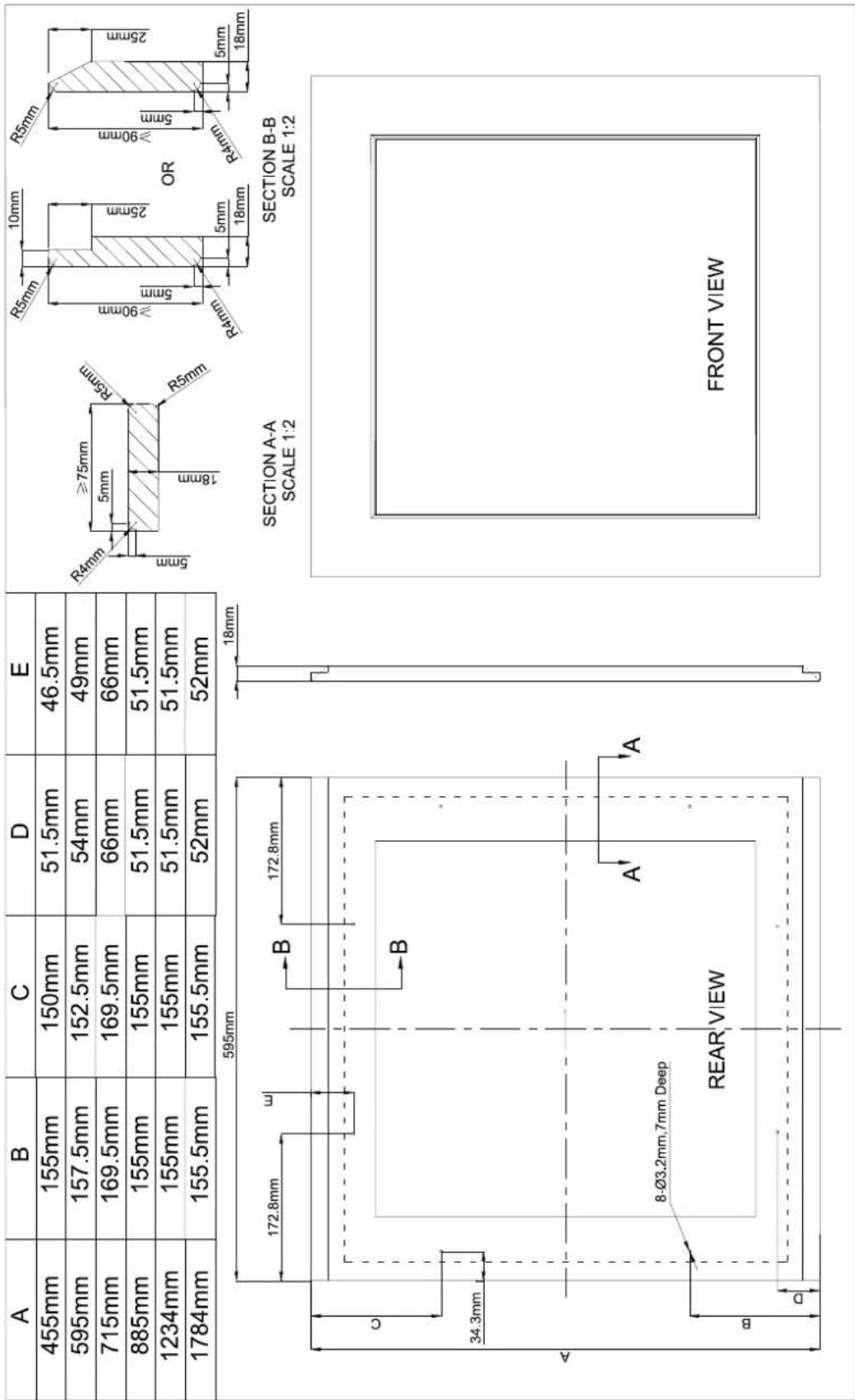 LE CHAI LBN160/1 - Preparación del panel de la puerta - 1