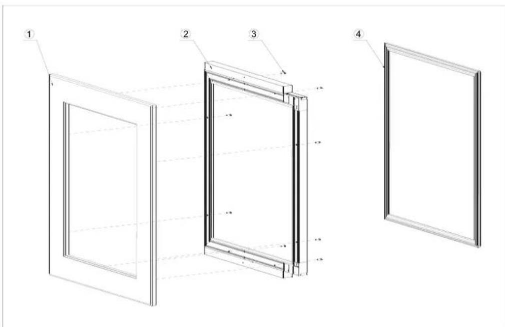 LE CHAI LBN160/1 - Instalación del panel de la puerta - 1