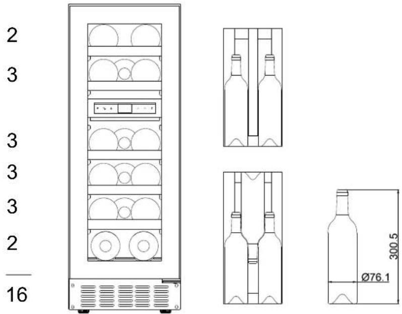 LE CHAI LBN160/1 - LB160/1 / LBN160/1 :16 bottles Max - 1