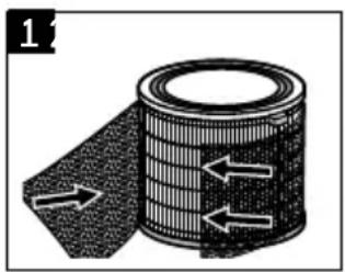 HONEYWELL Designer Series HPA830W - Pour remplacer un filtre (peu importe le type), faites comme suit : - 1