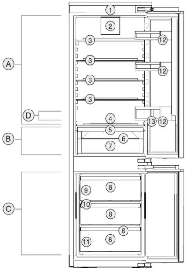 LIEBHERR ICS5100 - Vue d'ensemble de l'appareil et de ses équipements - 1