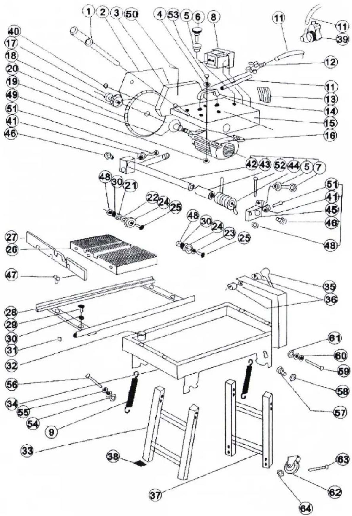 MSW SSAW-2500PRO - Dibujo de conjunto: - 1