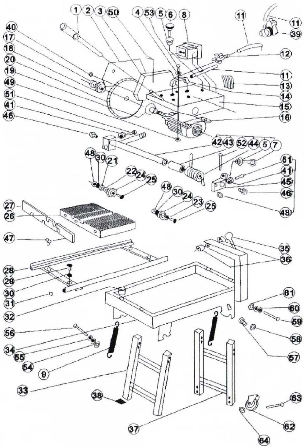 MSW SSAW-2500PRO - Assembly drawing - 1
