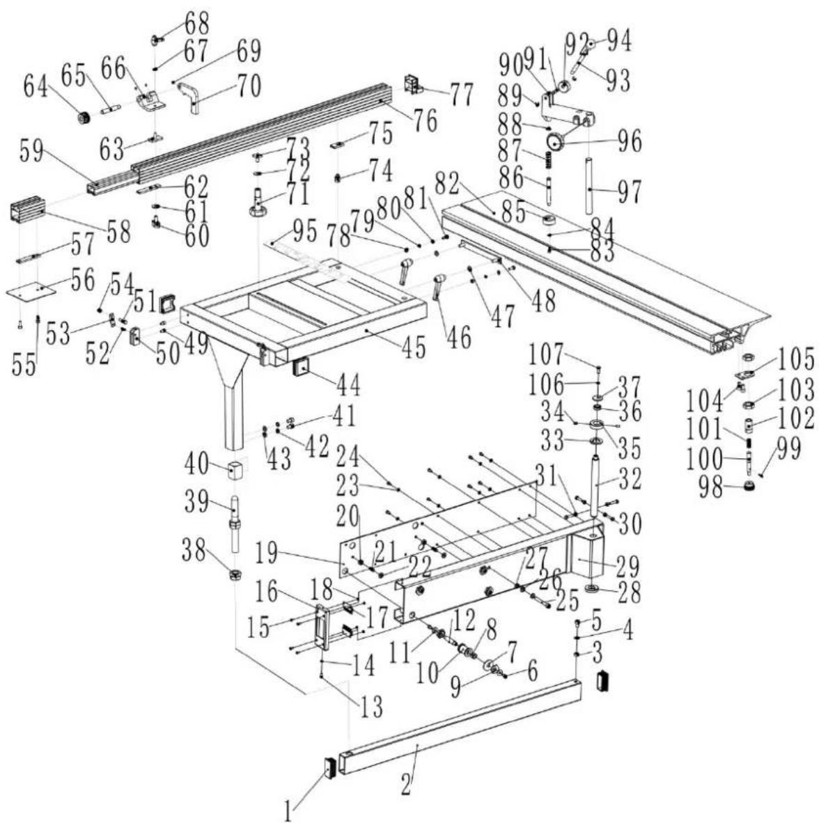 MSW WOOB-4002000 - Parts diagram - 7