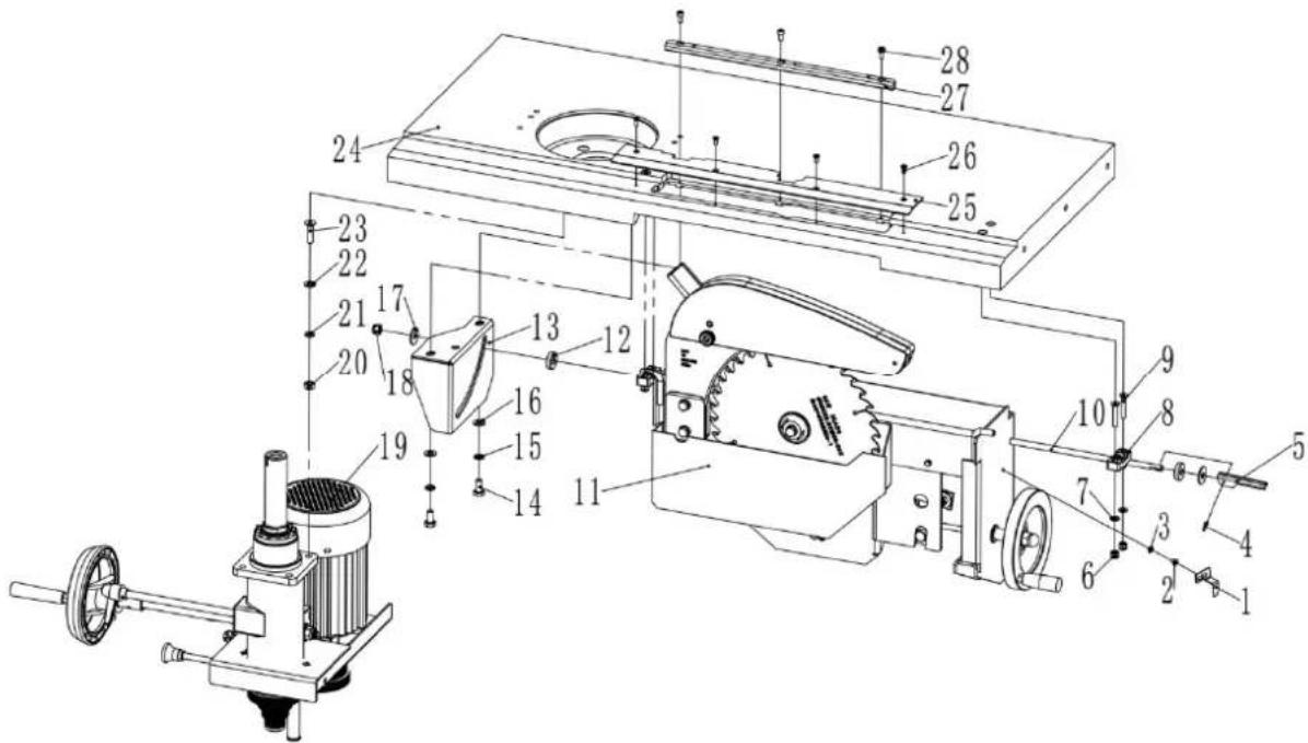 MSW WOOB-4002000 - Parts diagram - 5