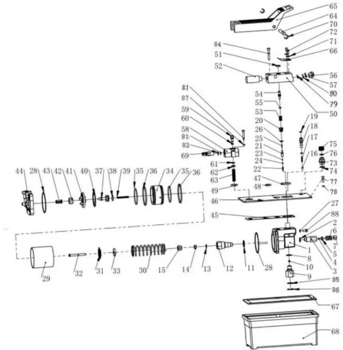 MSW HPF-01 - Onderdelen diagram - 1