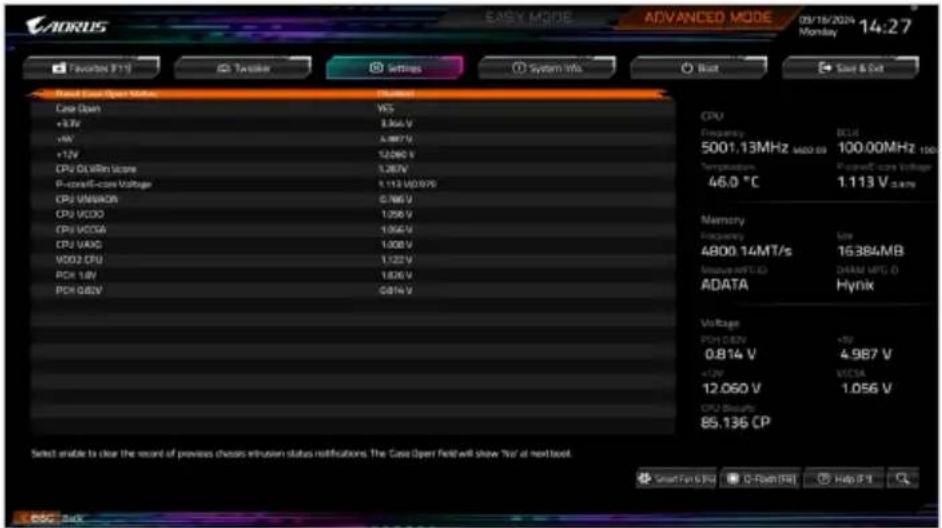 GIGABYTE Z890 EAGLE WIFI7 - PC Health Status - 1