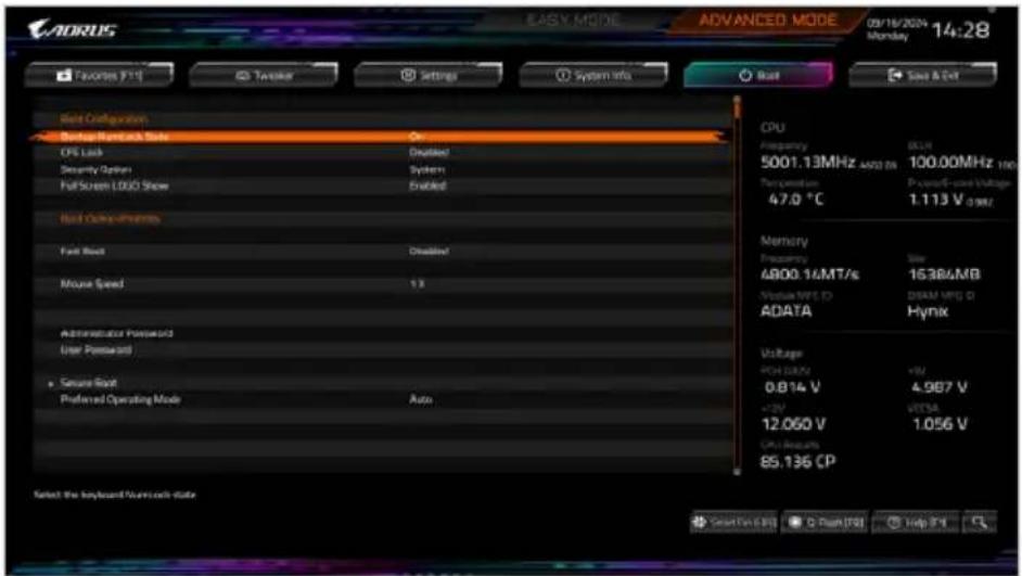 GIGABYTE Z890 AI TOP - Boot（开机功能设置） - 1