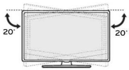 LG 55UN570H0UA - Adjusting the Angle of the TV to suit view - 1