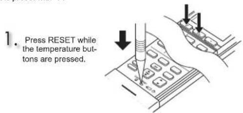 MITSUBISHI MLZ-KP12NA2 - Changing temperature units (°F→°C) - 1