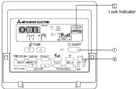 MITSUBISHI SEZ-KD12NA4 - Locking the Remote Controller Buttons (Operation function limit controller) - 1