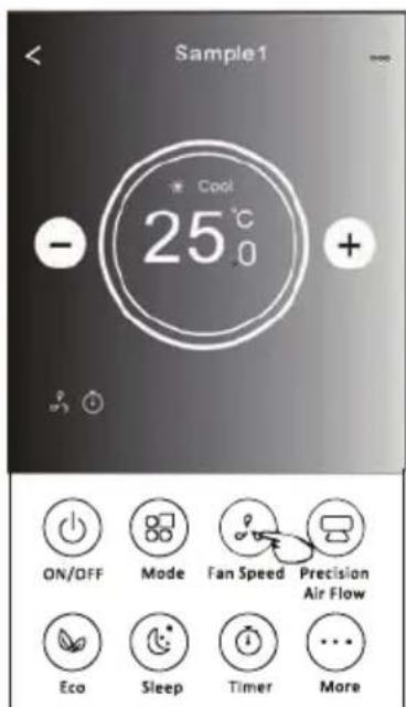 DAITSU DS-18KTP - Forme de contrôle 2 - Sélection de la vitesse de ventilation - 1