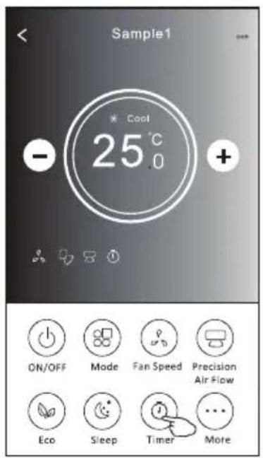 DAITSU DS-18KTP - Forme de contrôle 2 - Configuration de « Timer(on) » (« Minuterie (activée) - 1