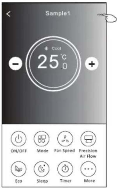 Sample1 * Cool 25°C - + ON/OFF Mode Fan Speed Precision Air Flow Eco Sleep Timer More