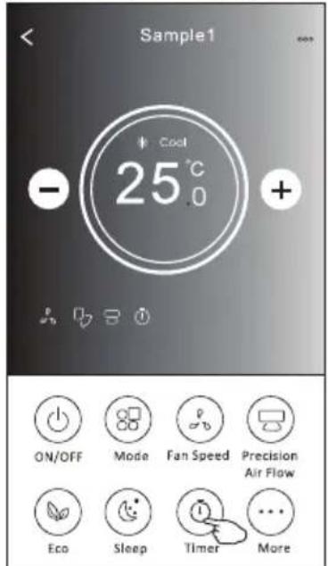 Sample1 - 25°C + ON/OFF Mode Fan Speed Precision Air Flow Eco Sleep Timer More