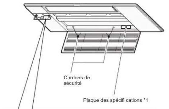 Cordons de sécurité Plaque des spécifi cations *1