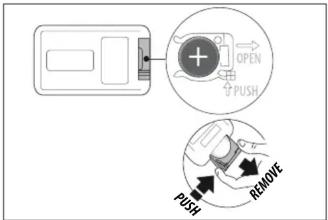 DELONGHI HFX42T15GI - Mise en place ou remplacement des piles - 1