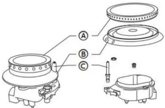 KENMORE 76833 - DISTRIBUCIÓN DE HORNILLAS - 1