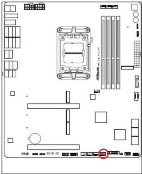 ASROCK X870E Taichi - Embases et connecteurs de la carte mère - 12