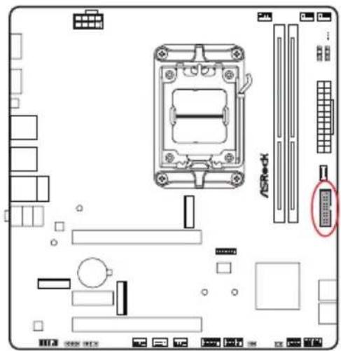 ASROCK B850M-X - Embases et connecteurs de la carte mère - 10