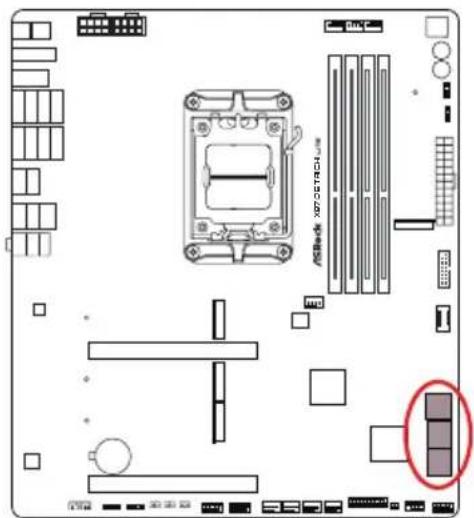 ASROCK X870E Taichi Lite - Angle droit : - 1