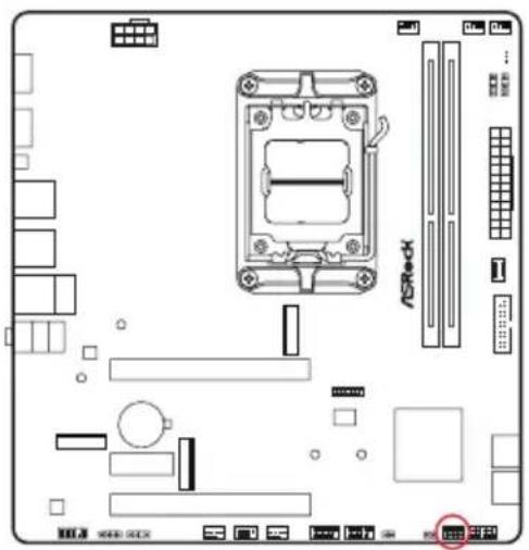 ASROCK B850M-X WiFi - HDLED (LED d'activité du disque dur): - 1