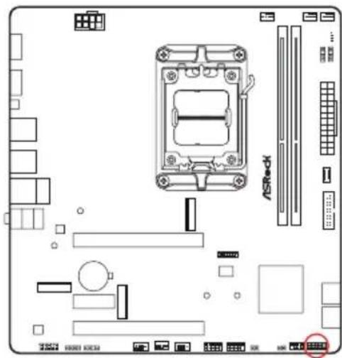 ASROCK B850M-X WiFi - Embases et connecteurs de la carte mère - 2