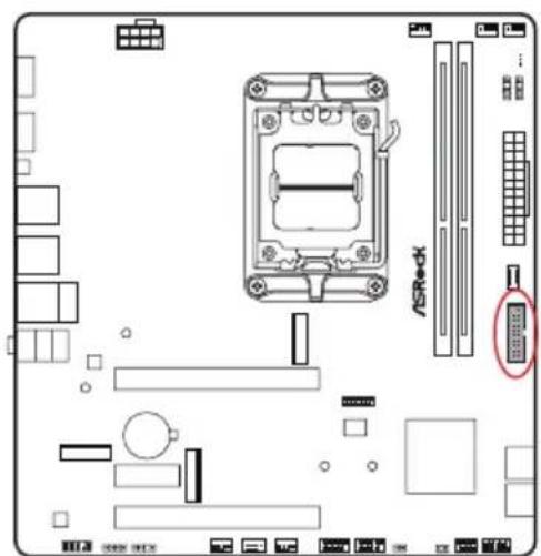 ASROCK B850M-X WiFi - HDLED (LED d'activité du disque dur): - 6