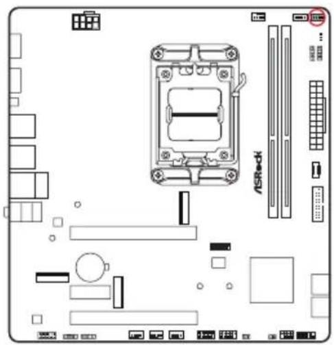 ASROCK B850M-X WiFi - HDLED (LED d'activité du disque dur): - 19