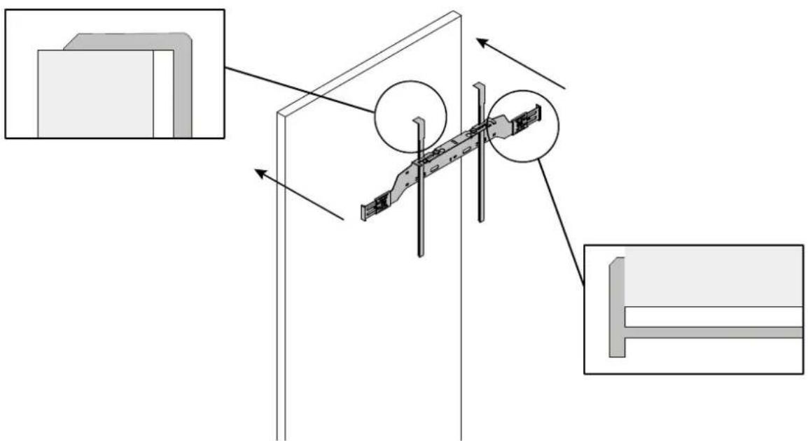 HAIER HBW7519CF - Positioning the cross brace to the cabinet door - 1