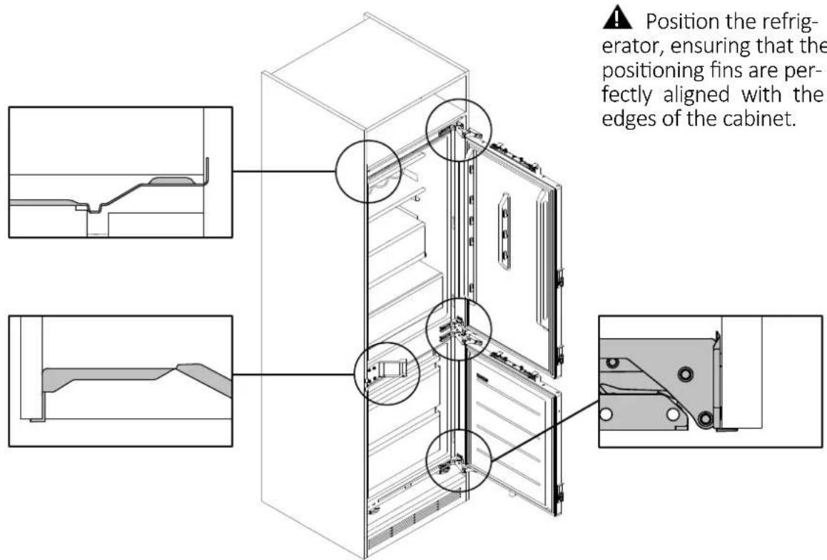 HAIER HBW7519CF - Tolerances with the cabinet - 1
