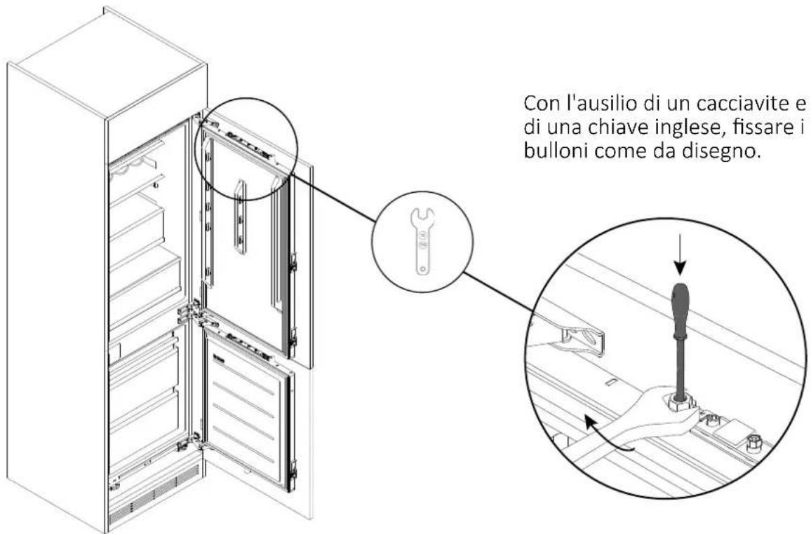 HAIER HBW7519CF - Fissaggio dell'anta del mobile - 1