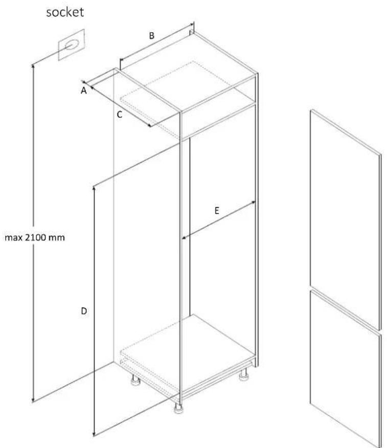 HAIER HBW7519CF - Front axonometric view - 1