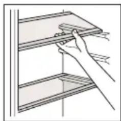 DOMO DO91708R - SPOSTARE I RIPIANI DEL FRIGO E I BALCONCINI DELLA PORTA - 1