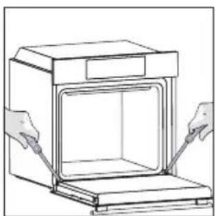 HAIER H6 ID25B3LPTX - OUTSIDE THE OVEN: removal and cleaning the glass door - 9