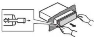 PIONEER MVH-X390BT - Removing the unit (installed with the supplied mounting sleeve) - 2