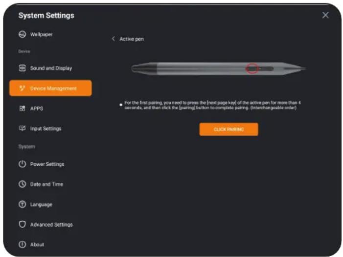 AG Neovo IFP8604P-AO - Appairage avec le stylo actif - 1