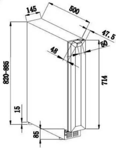 AVINTAGE AVU8TXA - Built-in installation drawings - 2