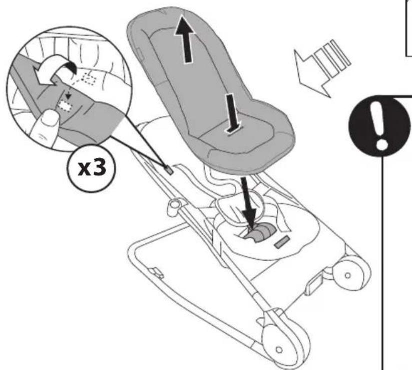 Ingenuity Happy Belly - Removing the Bolster • Retirar la Suplemento Retirer le Garniture du siège • Herausnehmen des Polster Zdejmowanie Podparcie • Rimozione del Piano d'appoggio - 3